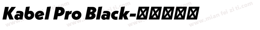 Kabel Pro Black字体转换